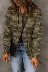 Camouflage Snap Down Jacket - Shah S. Sahota